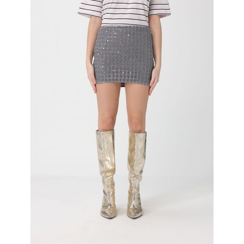Rotate Women Rotate Cotton Mini Skirt With Embroidered Sequins